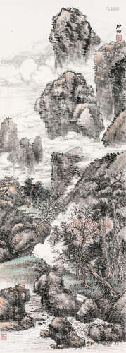 顾坤伯（1905～1970） 山水 镜片 纸本