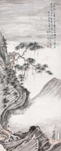 吴观岱（1862～1929） 1924年作 山水 立轴 纸本