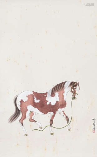 庞熏琴（1906～1985） 马 立轴 纸本