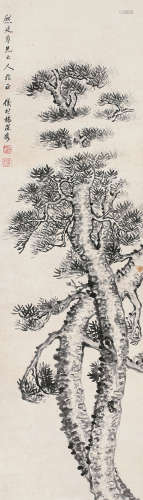 杨深秀（1849～1898） 高松图 镜片 纸本