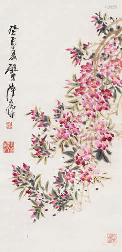 陆抑非（1908～1997） 1993年作 花卉 立轴 纸本