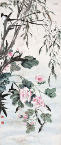 温其球（1862～1941） 花卉 立轴 纸本