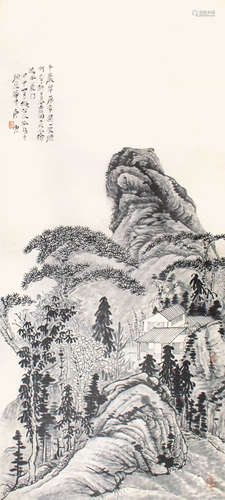 唐雲 翠嶺山居圖