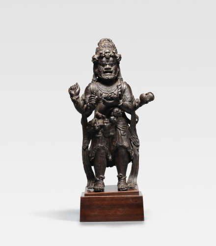 云南，大理国，十二世纪晚期/十三世纪早期 大黑天铜像