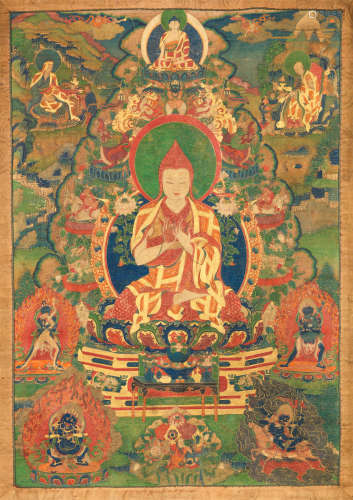 西藏中部，十七世纪 多罗那他唐卡