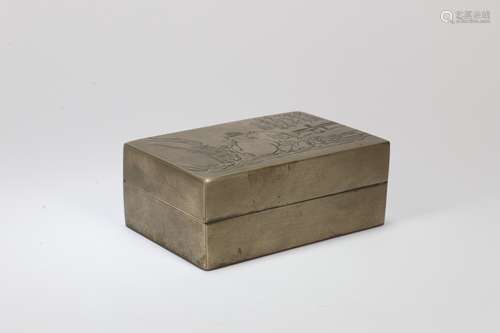 A Chinese Bronze Box with Cove