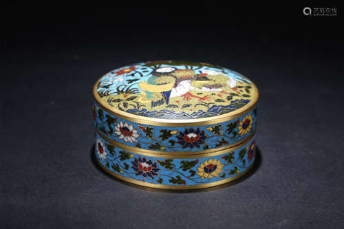 A Chinese Cloisonné Box With Cover