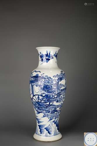 A Chinese Blue And White Dragon Pattern Porcelain Vase