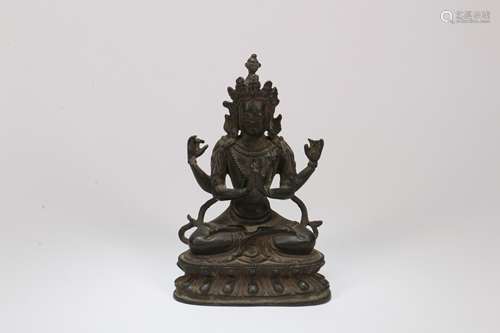 A Chinese Gilt Bronze Buddha