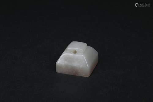 A Chinese Carved Jade Seal