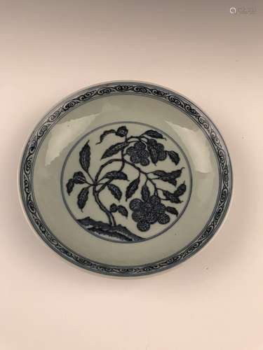 Chinese Blue and White Plate