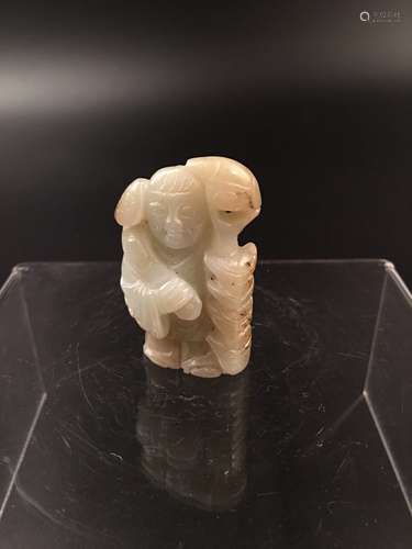 Chinese Ming White Jade Child