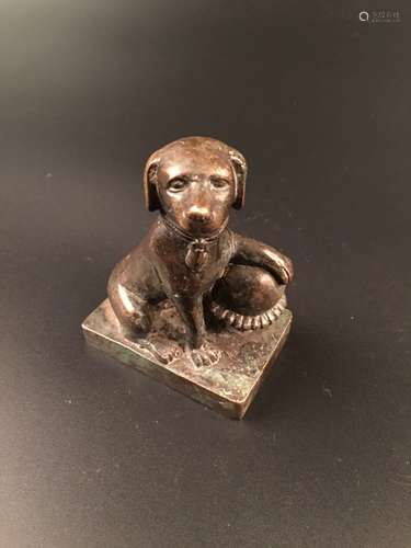 Chinese Old Bronze Dog Seal