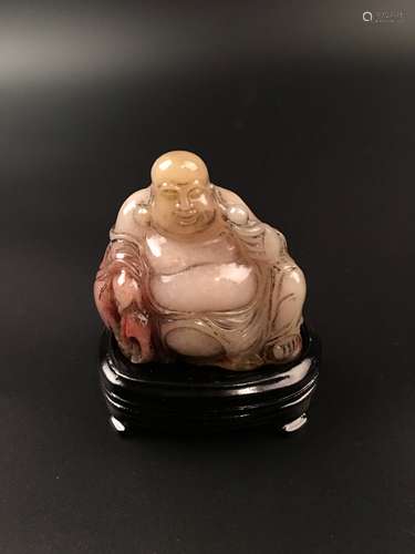 Chinese Shoushan Seated Happy Buddha