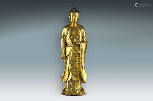 清 銅鎏金佛像