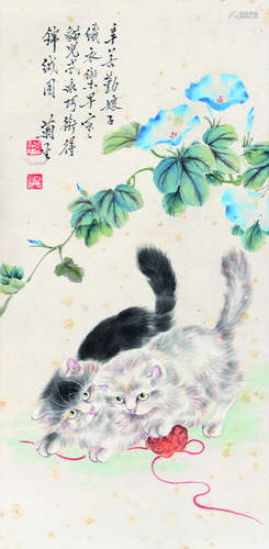 孙菊生 近现代 猫