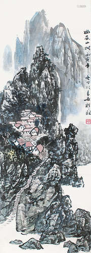 郭敲 山居图 立轴 纸本