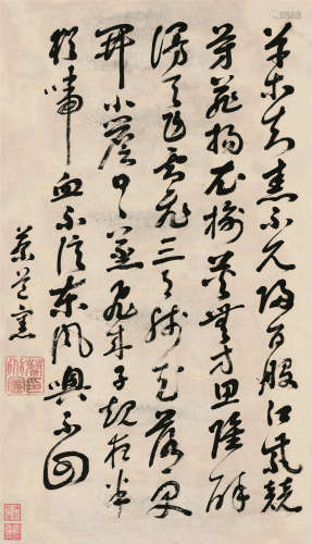 蔡道宪（1615～1643） 草书七言诗 立轴 纸本