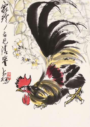 陈大羽（1912～2001） 大吉图 镜片 设色纸本