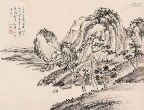 王敬铭（1668～1721） 五老峰 镜片 水墨纸本