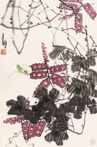 张继馨（b.1926） 花卉 立轴 设色纸本