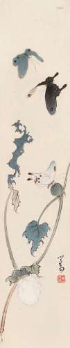 溥儒（1896～1963） 蝶恋花 镜片 设色纸本