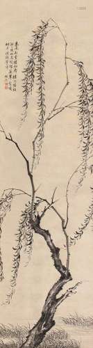 张敔（1734～1803） 春风拂柳 立轴 水墨纸本