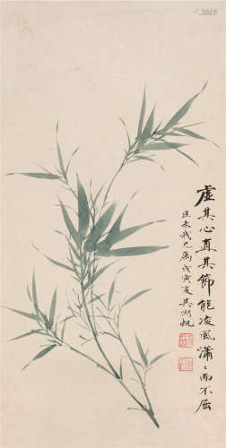 吴湖帆（1894～1968） 凌风潇潇 镜片 设色纸本
