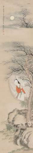 潘振镛（1852～1921） 一帘幽梦 镜片 设色纸本