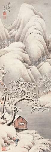 金城（1878～1926） 辛亥（1911）年作 溪山积雪 立轴 设色纸本