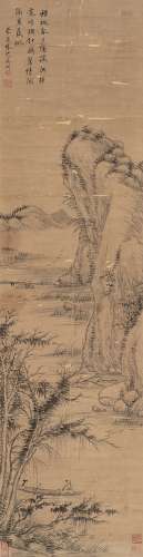 奚冈（1746～1803） 烟樾鸥鹭 立轴 水墨纸本