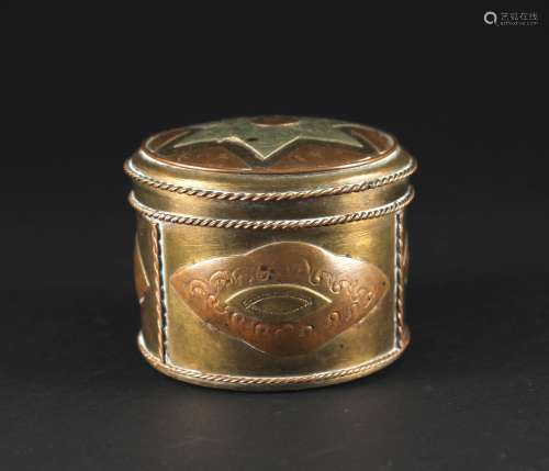 19至20世纪铜质犹太人用非洲烟草盒