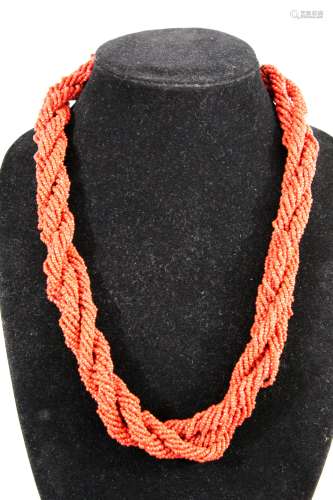 Coral beads necklace.