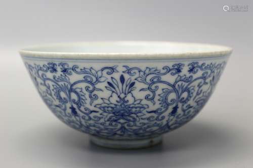 Chinese blue and white porcelain bowl, Daoguang mark.