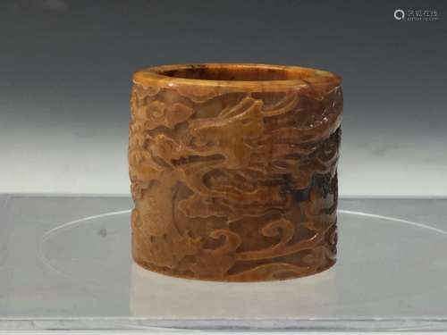 Chinese carved thumb ring.