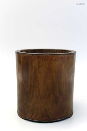 Chinese Hardwood brush pot.