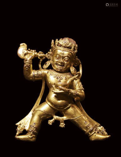 十四世紀 丹薩替金剛手菩薩金銅造像