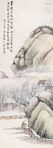 林纾（1852～1924） 1924年作 山居图 镜片 设色纸本