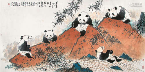 洪世清（1929～2008） 2006年作 华夏珍兽 立轴 设色纸本