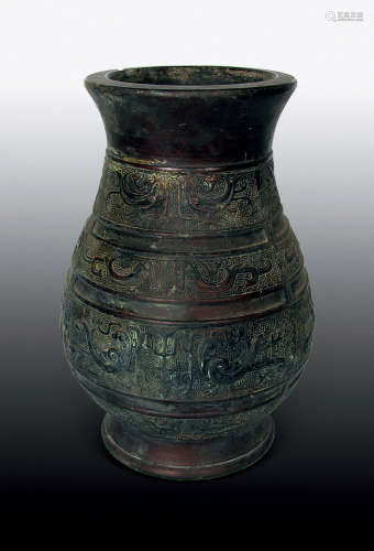 博古纹陶罐