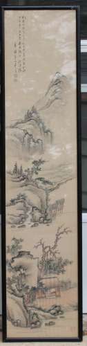 FRAMED CHINESE WATERCOLOR PAINTING