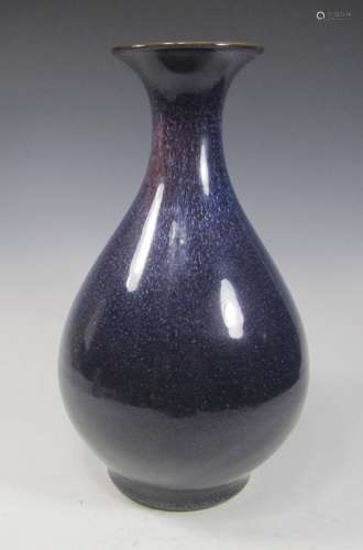 CHINESE BLUE FLAME VASE