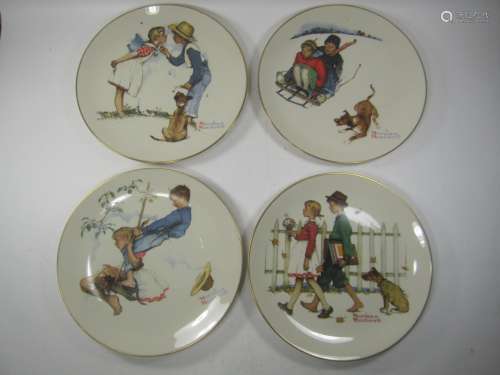 NORMAN ROCKWELL FOUR SEASONS PLATES, 1972