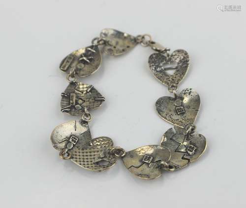 STERLING HEART-SHAPE BRACELET