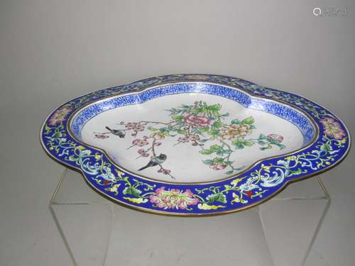 CHINESE ENAMEL PLATE