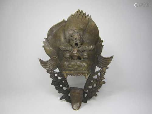 ANTIQUE BEAST HEAD WALL CANDLE HOLDER