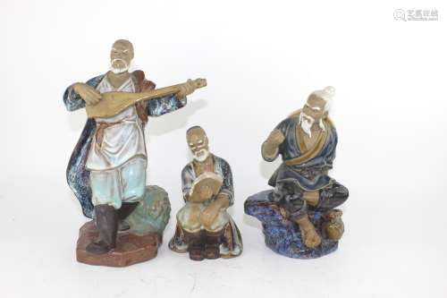 THREE CHINESE PORCELAIN FIGURINES