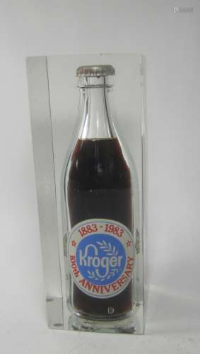 Kroger 100th Anniversary filled Coca-Cola Bottle
