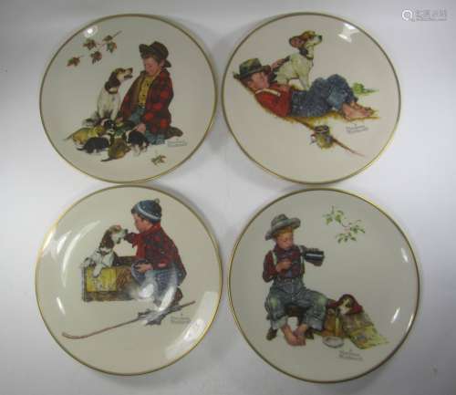 NORMAN ROCKWELL FOUR SEASONS PLATES, 1971