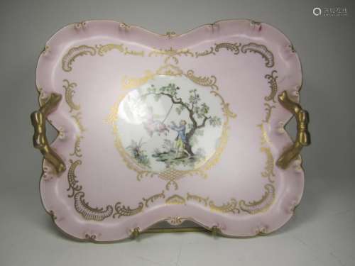 HAND PAINTED POECELAIN TRAY